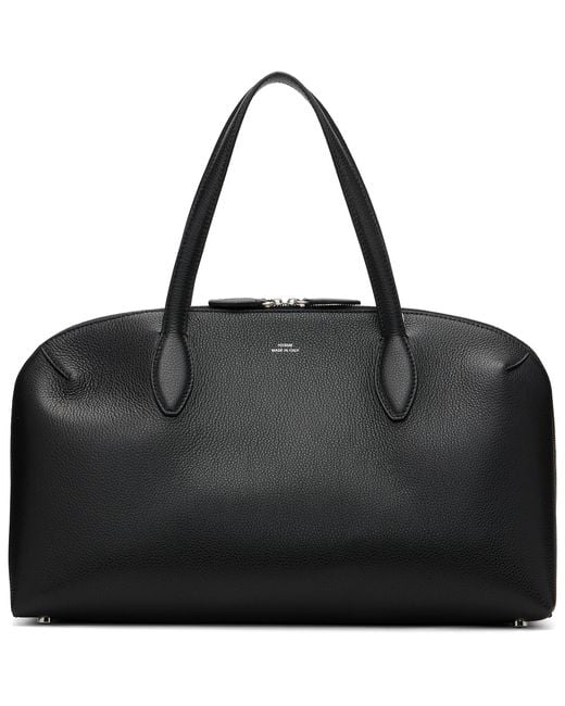 Totême Black Medium Grained-Leather Day Tote