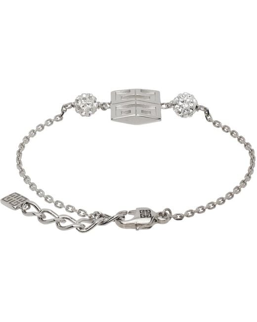 Givenchy Black Silver 4g Crystal Bracelet