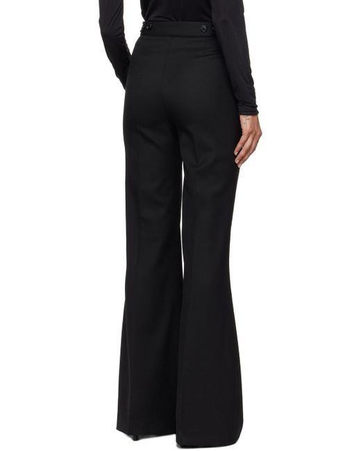 Boss Black Flared Wool Twill Trousers