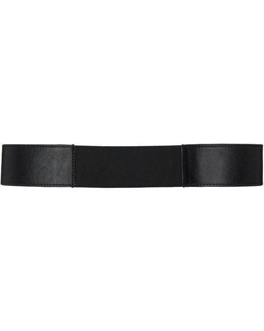 Dries Van Noten Black Elasticized Leather Belt for men