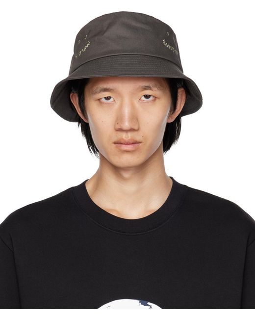 PS by Paul Smith Black Gray Happy Hat for men