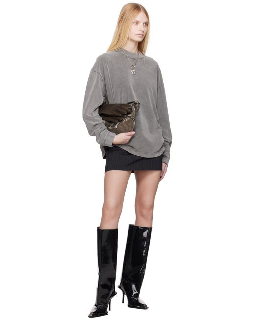 Acne グレー リラックスフィット Tシャツ Gray