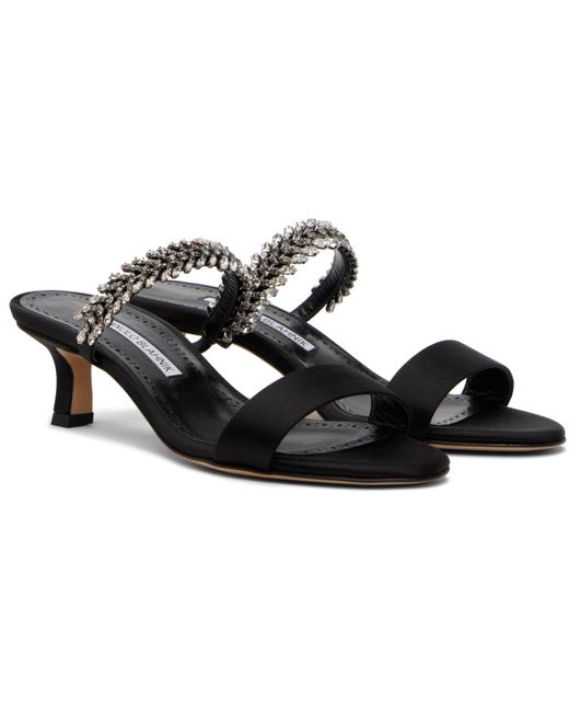 Manolo Blahnik Black Kifasan Heeled Sandals
