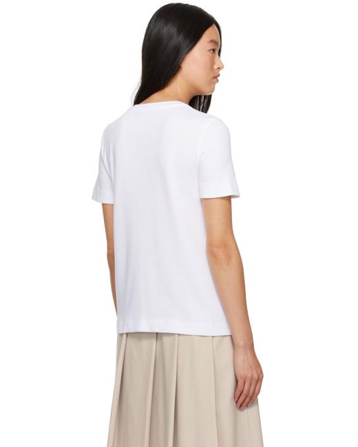 Max Mara White Embroidered T-shirt