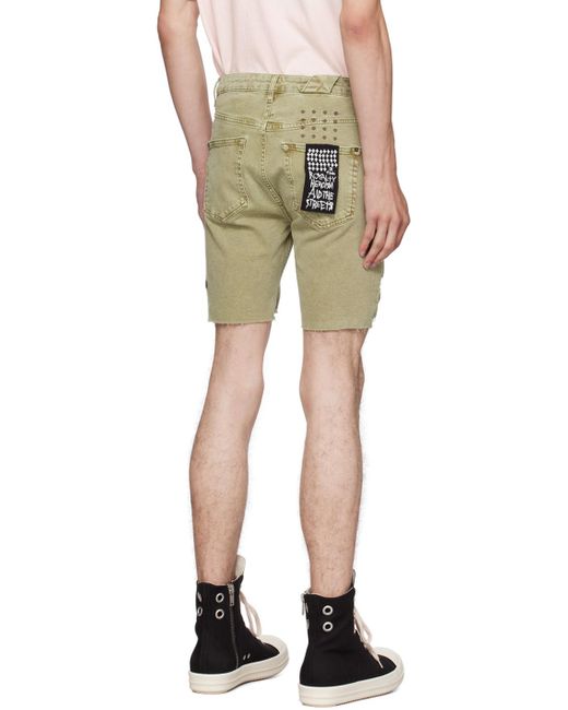 Ksubi Green Chopper Outback Denim Shorts for men