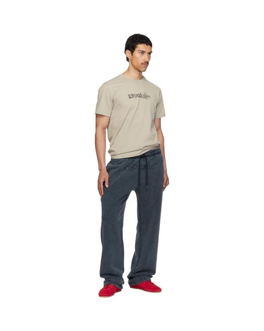 Off-White c/o Virgil Abloh Gray Heraldic Arrow Slim T-Shirt for men