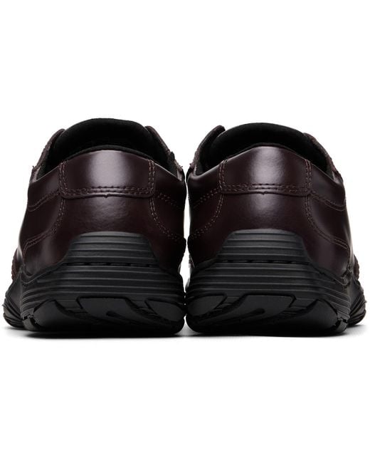 Dr. Martens Brown Burgundy Aurix Satin Finish Leather 5I Sneakers