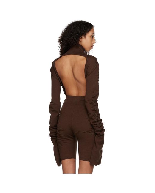 SELASI Brown Ssense Exclusive Kbn Knitwear Edition Bodysuit
