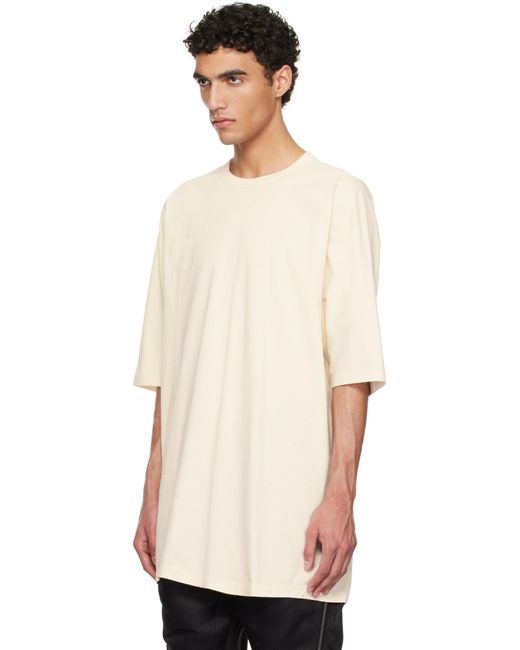 メンズ Rick Owens オフホワイト Hollywood Jumbo 半袖Tシャツ Black