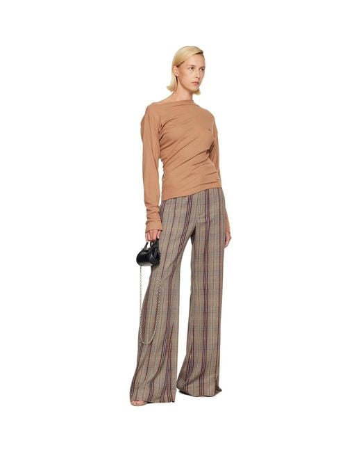 Vivienne Westwood Brown Long Sleeve Hebo T-Shirt