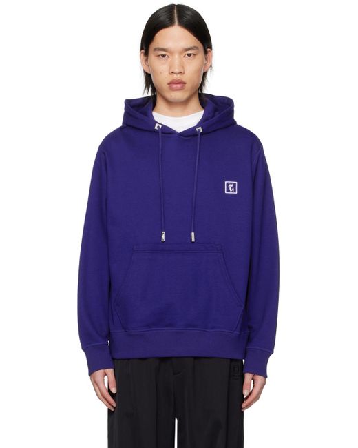 Wooyoungmi Blue Patch Hoodie for men