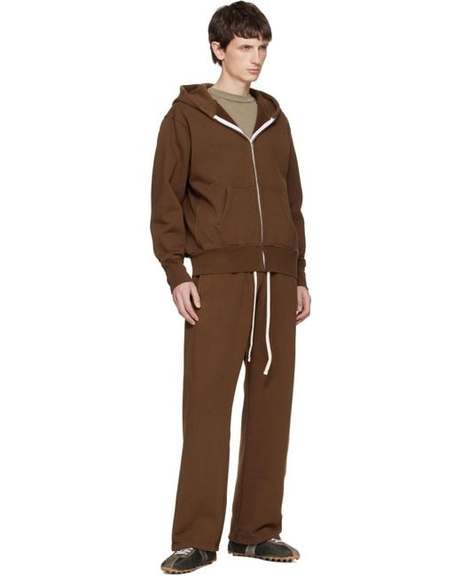メンズ Les Tien ブラウン Classic ヘビーウェイト スウェットパンツ Brown
