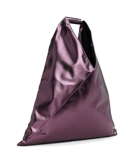 MM6 by Maison Margiela Purple Classic Triangle Tote