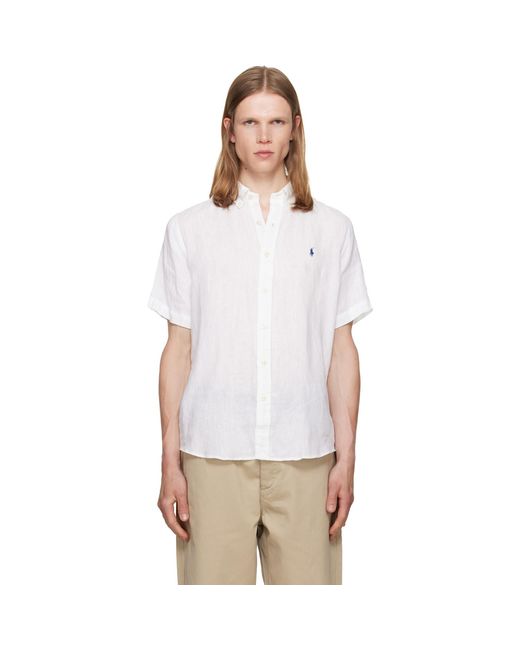 Polo Ralph Lauren Classic Fit Linen Shirt in White for Men | Lyst UK