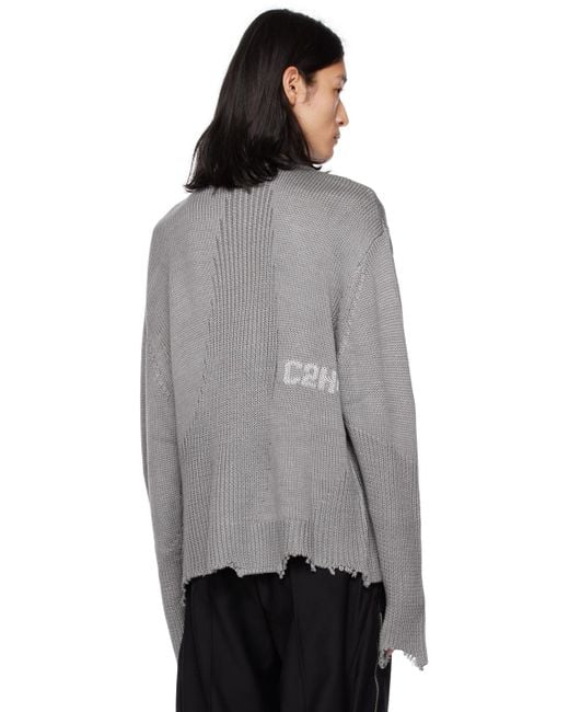 C2H4 Black Arc Sculpture Sweater for men