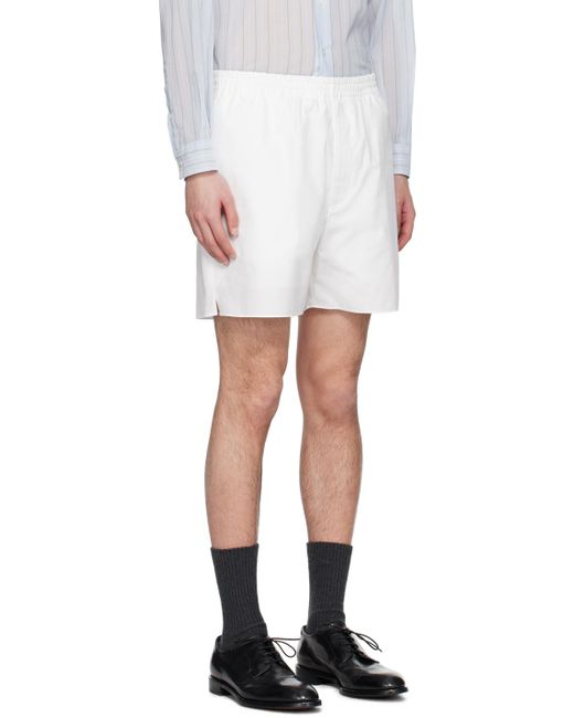 Auralee White Vent Shorts for men