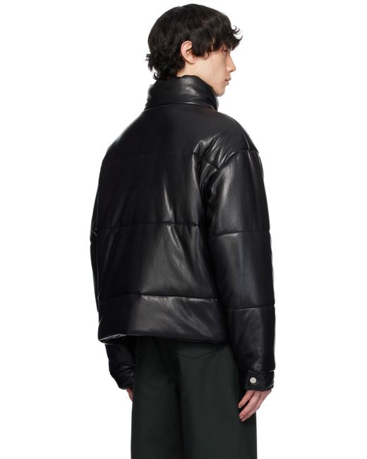 Nanushka Black Marron Vegan Leather Jacket for men