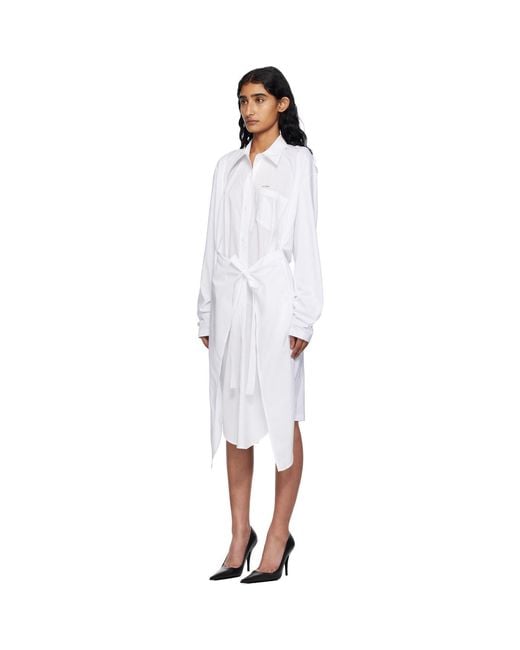 Pushbutton Black Movable Collar Wrap Midi Dress