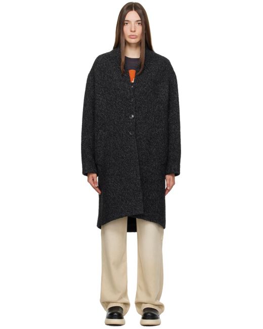 Manteau sharon gris Isabel Marant en coloris Black
