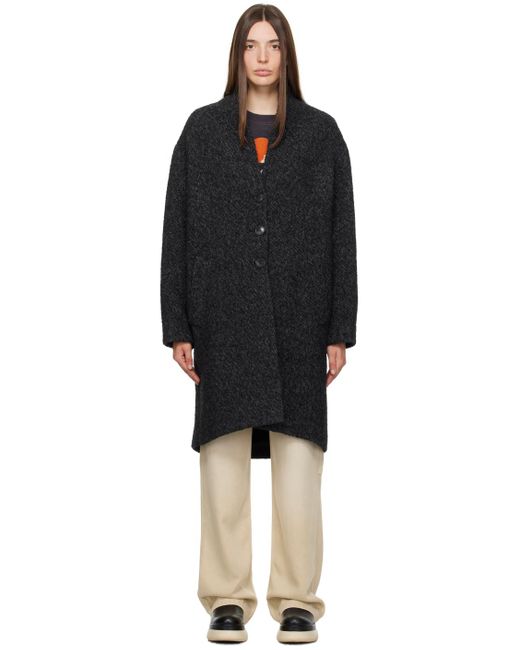 Isabel Marant Sharon Coat in Black | Lyst