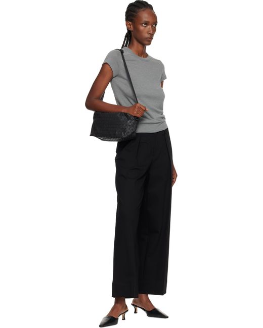 Issey Miyake Black Saddle Shoulder Bag