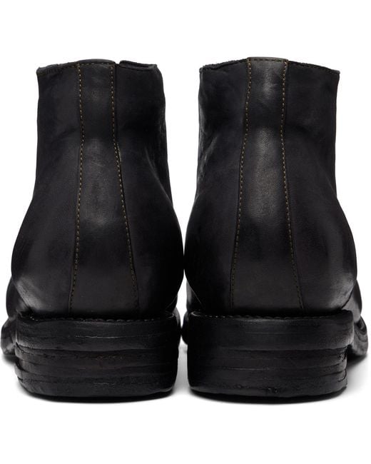 A Diciannoveventitre Black Horse T06 Round Toe Ankle Boots for men