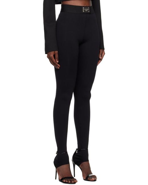 Dolce & Gabbana Dolce&gabbana Black Plaque leggings