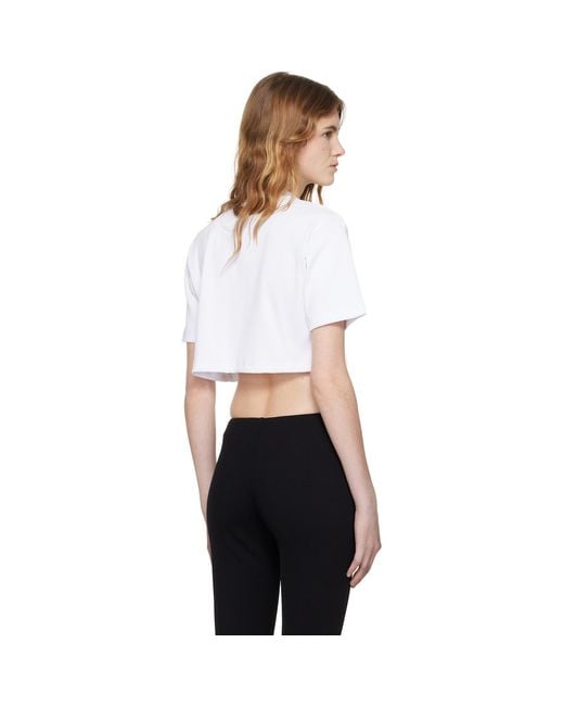 Off-White c/o Virgil Abloh Black 'Off' Stamp Rib Cropped T-Shirt