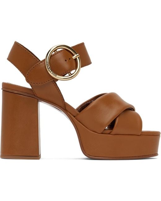 See By Chloé Brown Tan Lyna Sandals