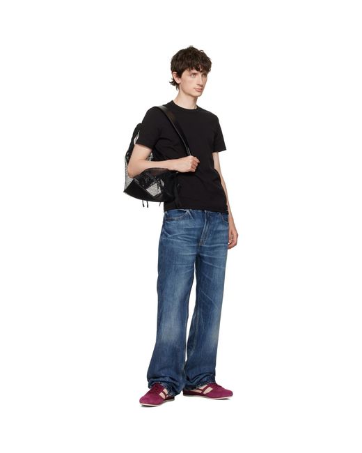 Tom Ford Black Mesh Line Sling Backpack for men