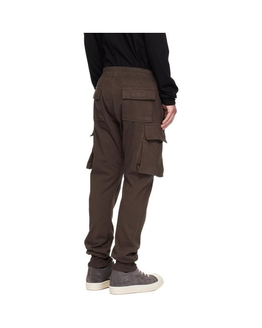 Rick Owens Black Temple Mastodon Cut Cargo Pants for men
