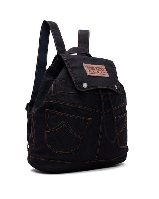 KENZO Black Paris Five Pockets' Backpack for men