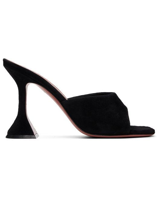 AMINA MUADDI Black Lupita Slipper 95 Heeled Sandals