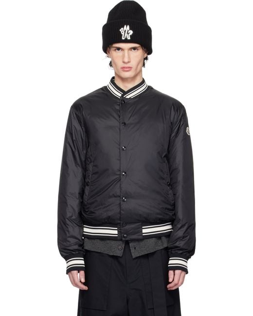 メンズ Moncler ブラック Bouchet リバーシブル ダウン ボンバージャケット Black