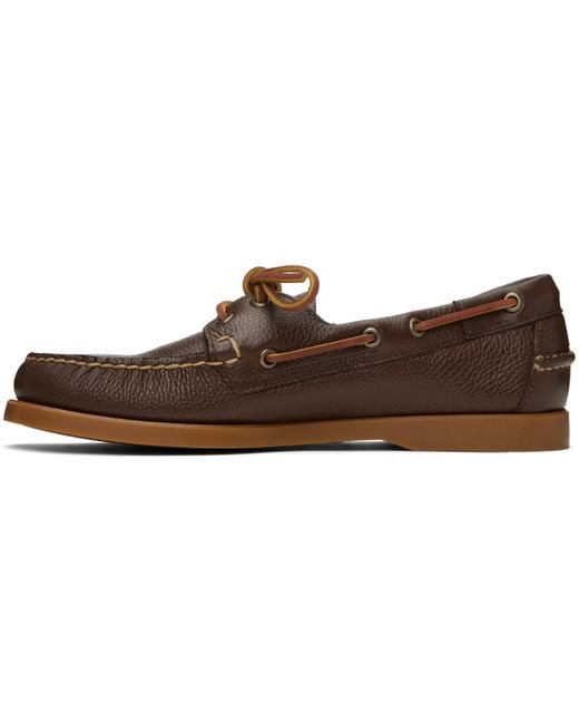 メンズ Sebago ブラウン Portland Martellato デッキシューズ Black