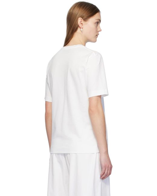 Simone Rocha ホワイト Pressed Rose Tシャツ White