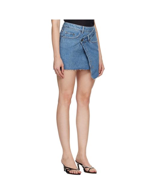 Ksubi Blue Rap Skirt
