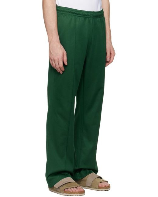 Lacoste Green Polyester-Cotton Piqué Embroidered Track Pants for men
