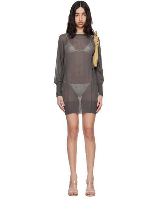 GIMAGUAS Black Taupe Safi Minidress