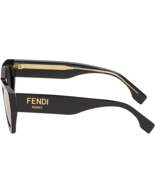 Fendi Gray Square Sunglasses for men