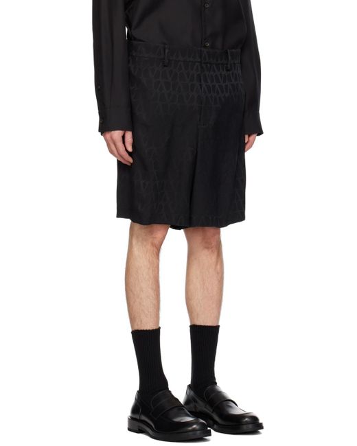 Valentino Black Toile Iconographe Shorts for men