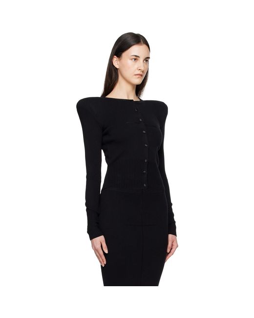 MATIERES FECALES Black Vendome Knit Cardigan