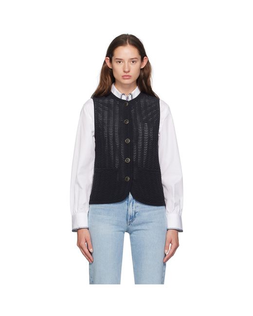 Rag & Bone Black Elisa Vest