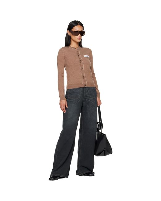 MM6 by Maison Margiela Brown Essentials Cardigan