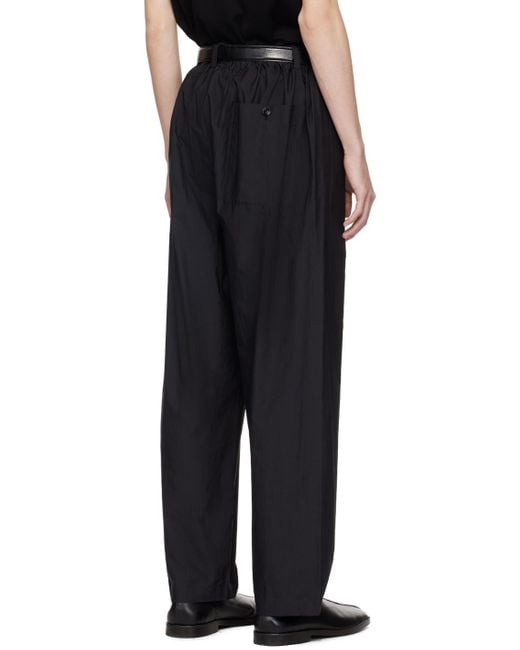 Lemaire Black Relaxed Trousers for men