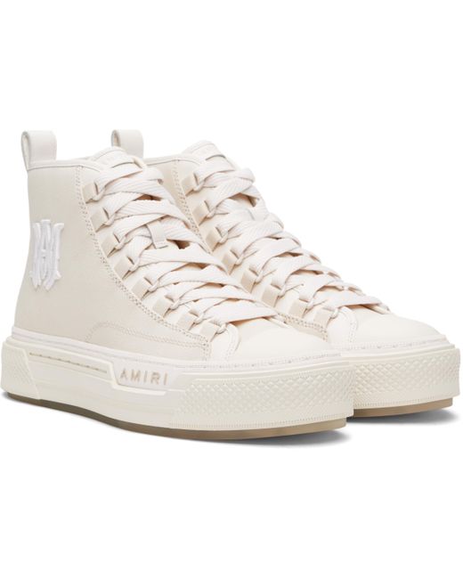 メンズ Amiri オフホワイト Ma Court ハイカットスニーカー Black
