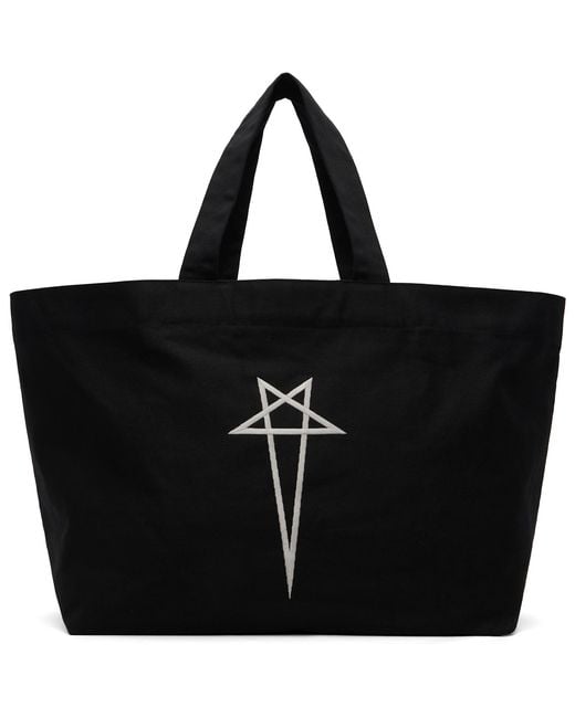 Rick Owens Black Temple Beach Tote