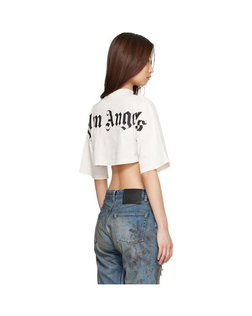 Palm Angels White Classic Logo Mini T-Shirt