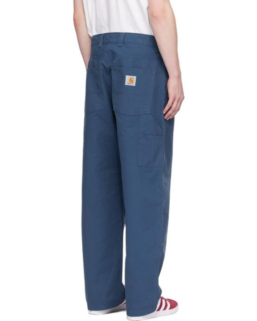 Carhartt Blue Navy Wide Panel Trousers for men