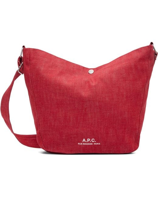 A.P.C. Red Journal Satchel for men